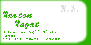 marton magat business card